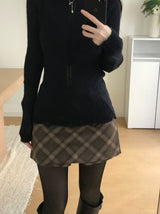 ハーシーチェックスカートパンツ(2 colors)