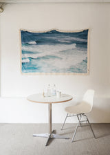 JEJU marine blue tassel blanket