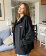 LOGO PLACKET WINDBREAKER JACKET