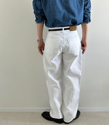 one tuck cotton pants
