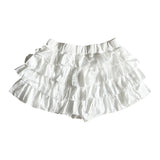 White frill cancan shorts