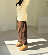 (UNISEX) シュガーパウダーオーバーサイズ5ボタンアンゴラカーディガン - NEW 2 COLOR