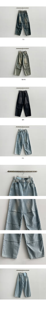 [Basic, Long/S~XL]ホリゾンタルピンタックワイドパンツ