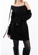 Y2K check pattern see-through black stockings (Black)