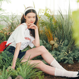 ハッピーバニーTシャツ - ホワイト
