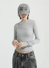 Curve slit ribbed top