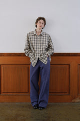Autumn check shirt_beige