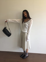Bone Silk V Cardigan (2color)