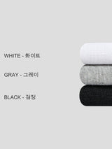 Lettering heavy crop half-sleeves 3color