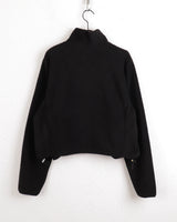 [MADE] Laco Basic String Semi-Crop Fleece Fleece Zip-up