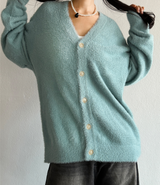 5-BUTTON ANGORA OVERSIZED LOOSE CARDIGAN 🖤 UNIQUE WINTER TOP ZIP-UP