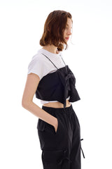 AI RIBBON BUSTIER / BLACK