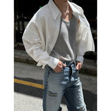 [Unisex] Washing loose crop shirts (4color)