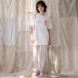 PINK ROSETTE T-SHIRT (2color)