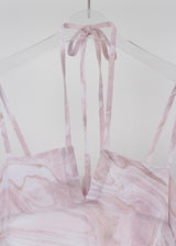 MARBLE SHIRRING DRESS