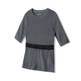 [ULKIN] Lace hook tight top_Charcoal