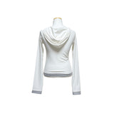(3color) Snap Layered Ribbed Crop Hoodie