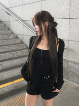 26SS★ [MADE] Somit Button Sleeveless Hood Bolero Set