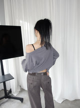 vintage purple gray pocket pants