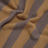 25SS COLLAR POINT STRIPE SHORT SLEEVE KNIT BROWN