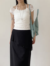 Pound Layered Long Skirt
