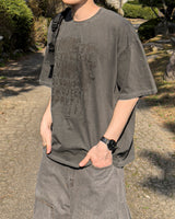土ロウピグメントショートスリーブTシャツ