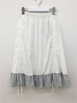 Le Shirring Curtain Midi Skirt (2color)