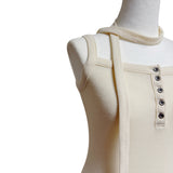 (4color) Wave Flare Sleeveless Tee (Tie Muffler Set)
