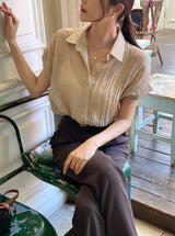 Flynn Summer Cool Pintuck Wide Slacks