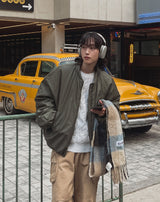 Elba Leather Flight Bomber Jumper