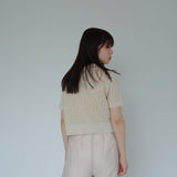 mesh knit cardigan