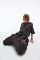 Weekend warrior typography printing washing short pants (Charcoal)