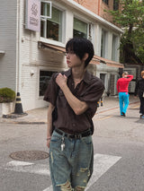 Rodin Wrinkle Two-Pocket Short Sleeve Shirt