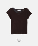 Basic U-neck Warm Pendant T-shirt (5color)