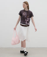 Broderie Asymmetric Skirt - White