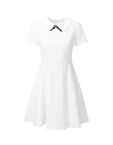 Bella Ribbon Point Summer Short-Sleeved Mini Dress