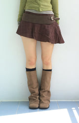 Hazel unbalanced checkered skirt