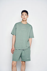 25SS シンプルロゴピグメントショートスリーブTシャツ ライトグリーン