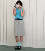 STRIPE STRING MIDI SKIRT