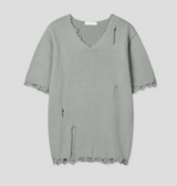 [S/S] Vacance damage v neck half knit(3color)