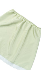 Petal satin skirt_mint