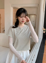 #SL Basic Layered Round T-shirt (2color)