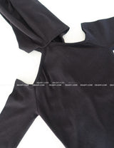 ツイストオフショルダーフードクロップドTシャツ