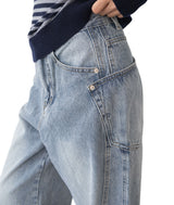 Jeff Big Pocket Washed Curved Jeans