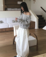 Riven Cubic One Off-Shoulder Sweatshirt