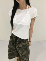 Fix Rivet Halterneck T-shirt (2c)