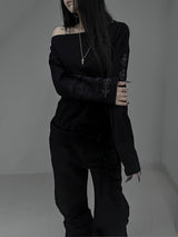 tattoo shirring long sleeve T (2color)