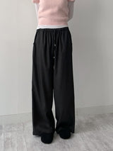 Striped Banding Wide Slacks