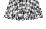 Loven Check Banding Tiered Midi Skirt