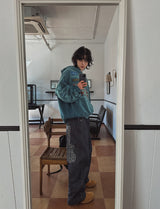 Bird Print Overfit Hoodie